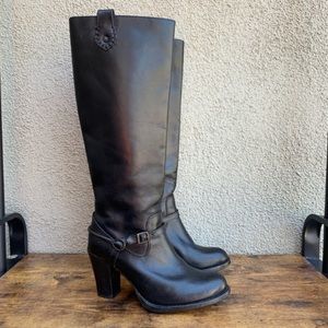 FRYE | Tall Black Spur Boots size 8.5